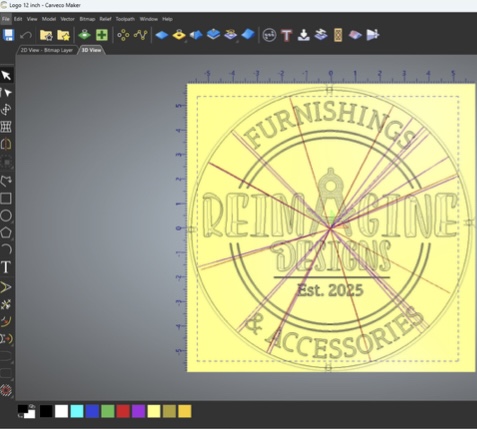 Initial design sketch for CNC project